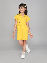 Little Angels Little Angels 1 Pc Dress & Frocks Cotton Collared Neck Short Sleeves Solid Wrap Dress For Baby Girls Dress & Frocks Twirl Time Collared Wrap Frock